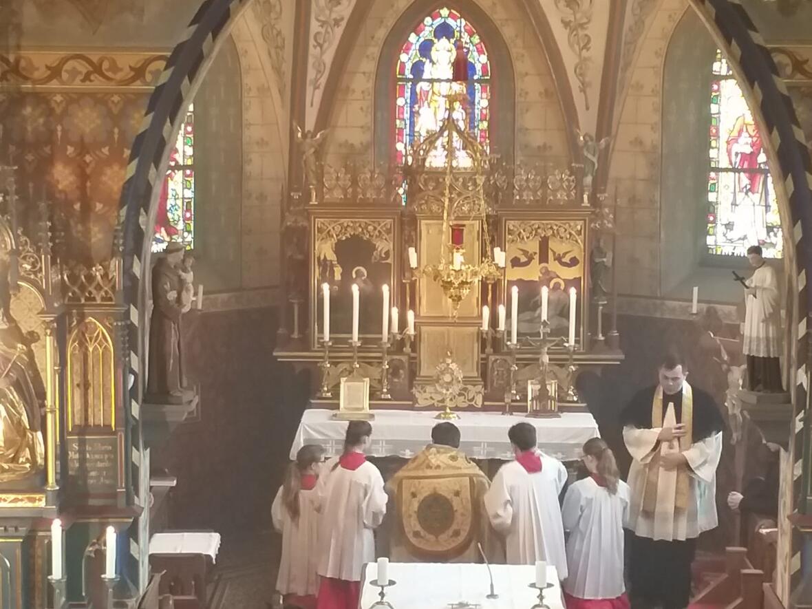 Andacht zum Beginn der Visitation in St. Silvester, Mittelstetten